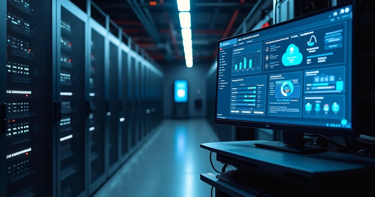 Veeam Backup Veeam Backup - Painel de backup em datacenter com servidores e gráficos
