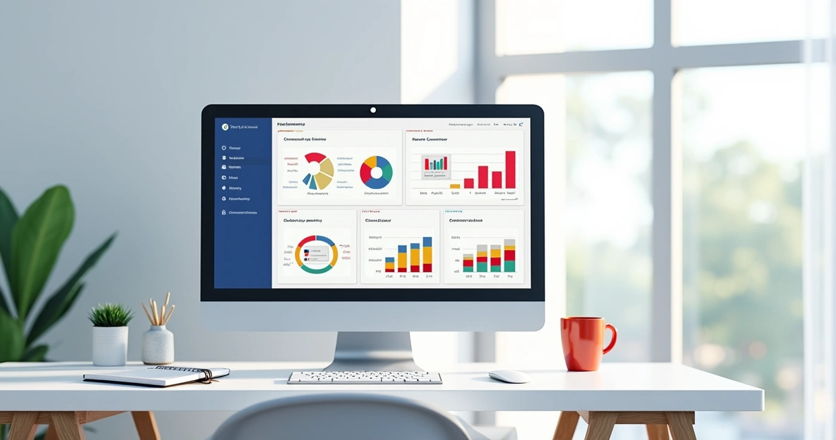 Painel BI com gráficos de segmentação de clientes 