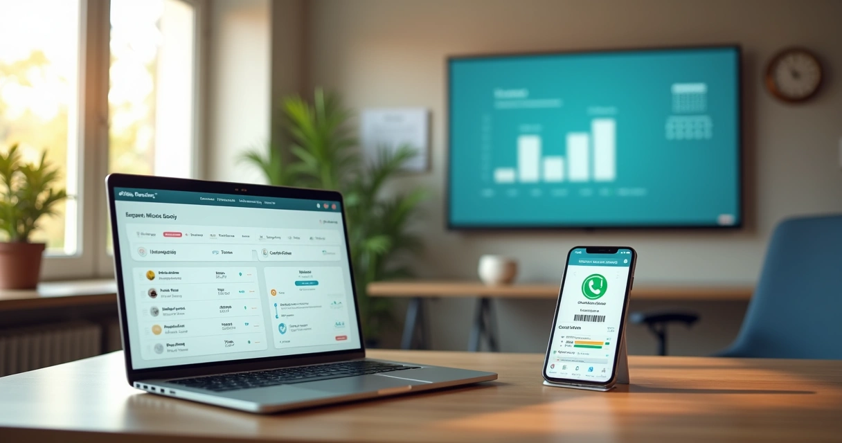 Painel digital com boletos e mensagens de cobrança automatizada 