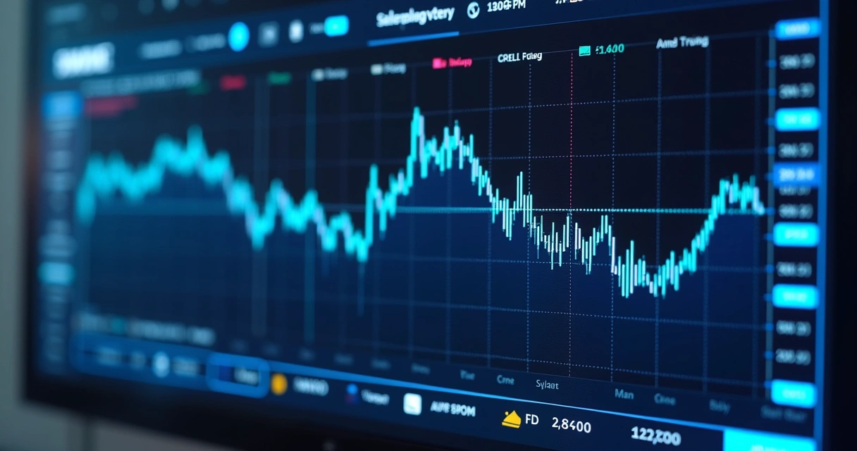 Painel digital de bot de trading com gráficos de stablecoins