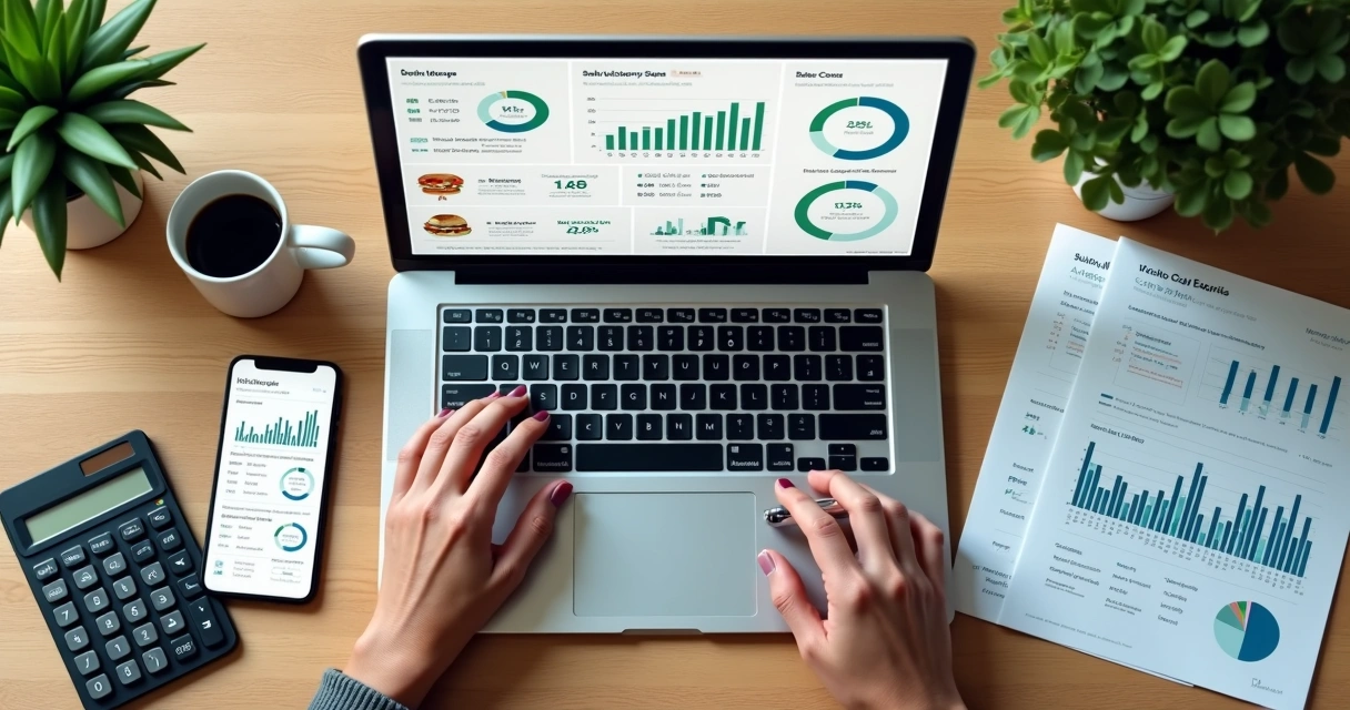 Painel com métricas de CAC e vendas no delivery