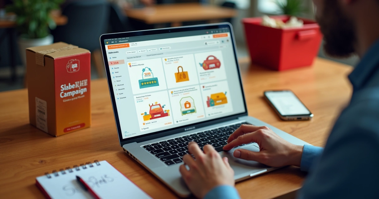 Painel de campanha de delivery com cupons e métricas
