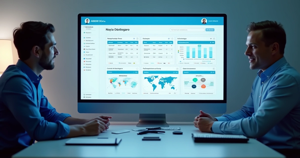 Painel digital de campanha com métricas e contatos organizados 