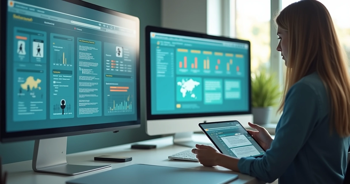 Painel de marketing com segmentos e mensagens personalizadas 