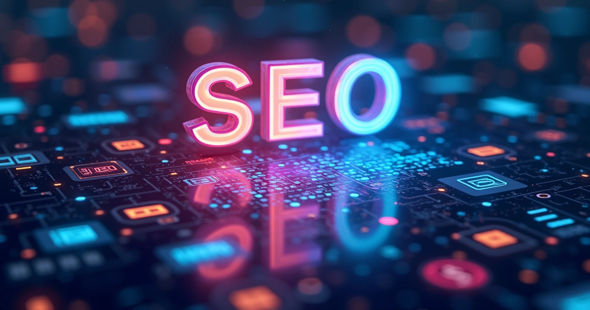 Painel conectando SEO, landing pages e redes sociais em funil 