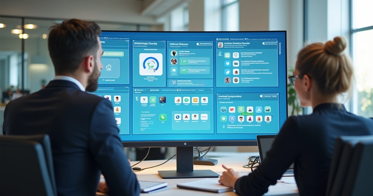 Painel com WhatsApp, Instagram, e-mail e site integrados 