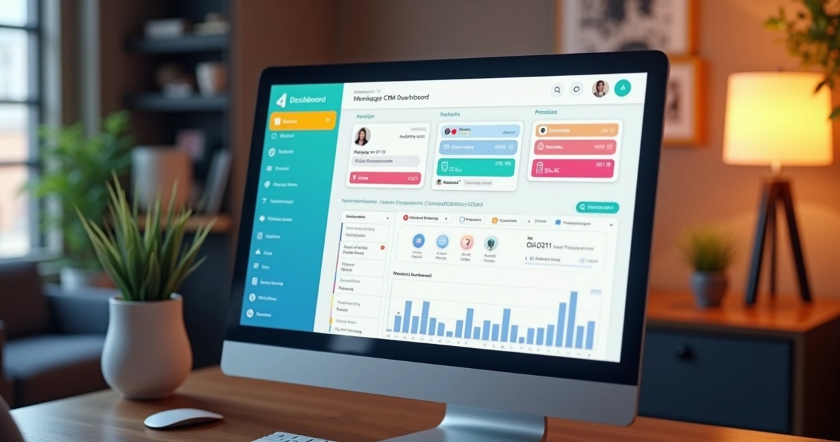 Tela de CRM mostrando mensagens centralizadas de WhatsApp, Instagram e Telegram 