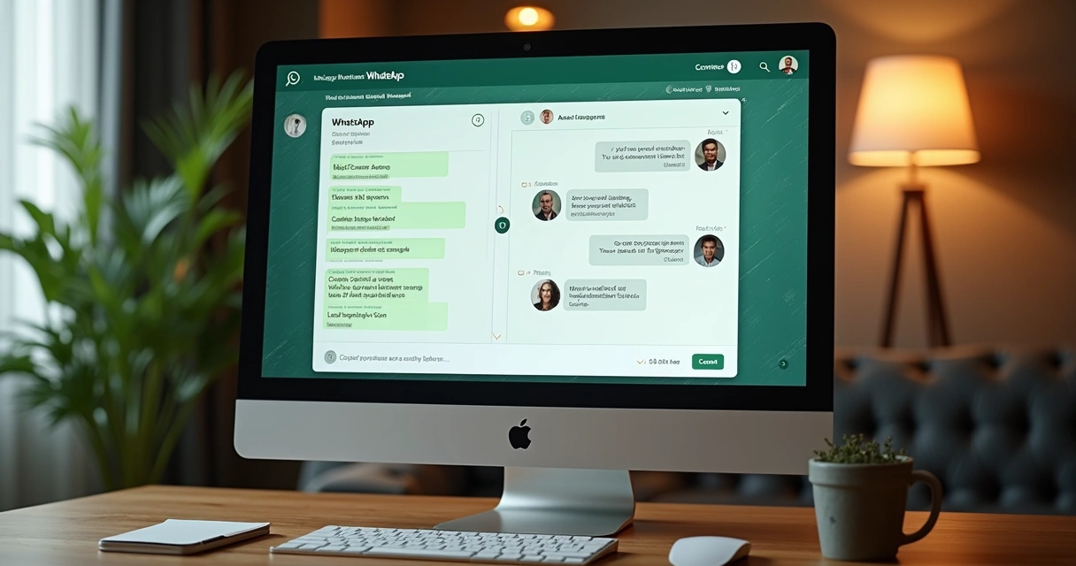 Painel de chatbot com IA gerenciando mensagens no WhatsApp para negócios