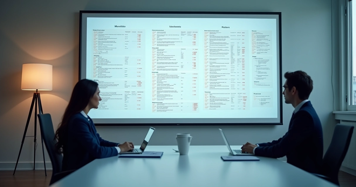 Painel de checklist de processos contábeis com itens controlados