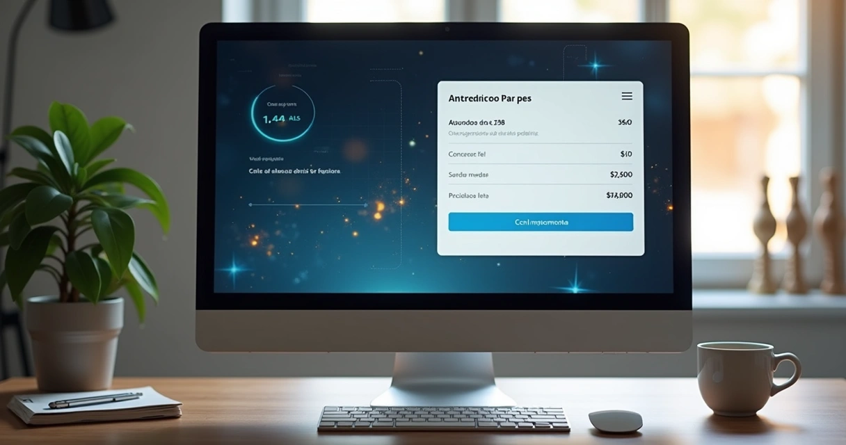 Tela de checkout online com diversas opções de parcelamento 
