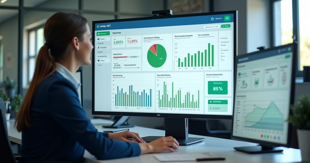 Painel de cobrança integrado com indicadores financeiros e ERP