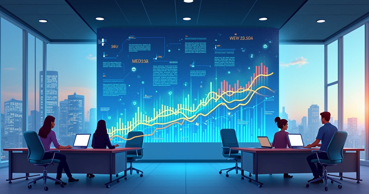 Painel de coletas de dados setoriais da Anatel com gráficos e pessoas utilizando tecnologia.