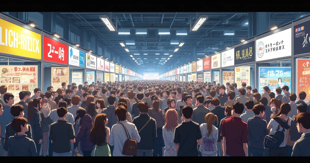 Painel lotado da Comiket, maior evento de anime do Japão 