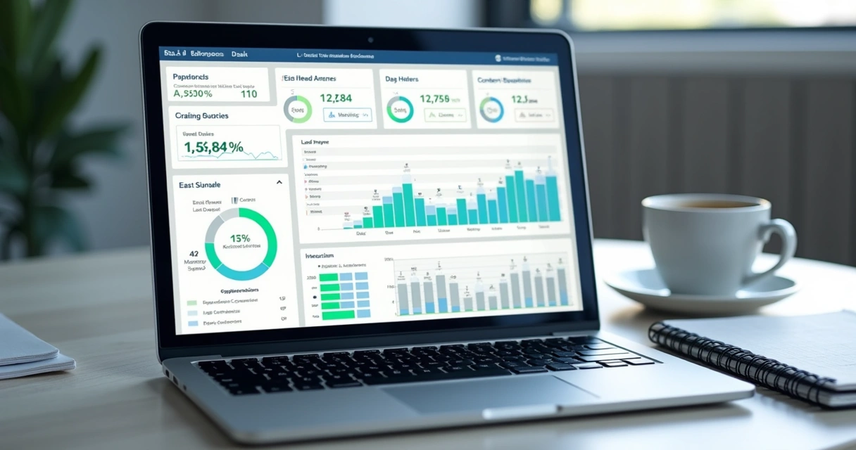 Painel com métricas de comportamento digital de leads B2B 