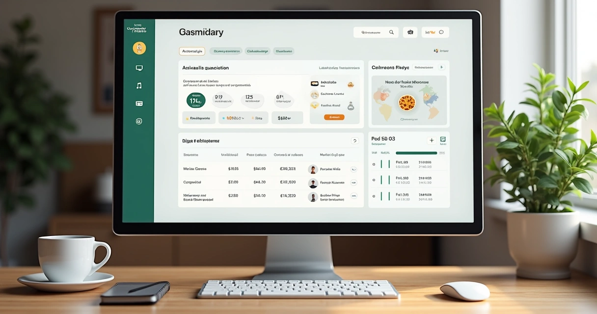 Painel de configuração de frota garantida em restaurante online