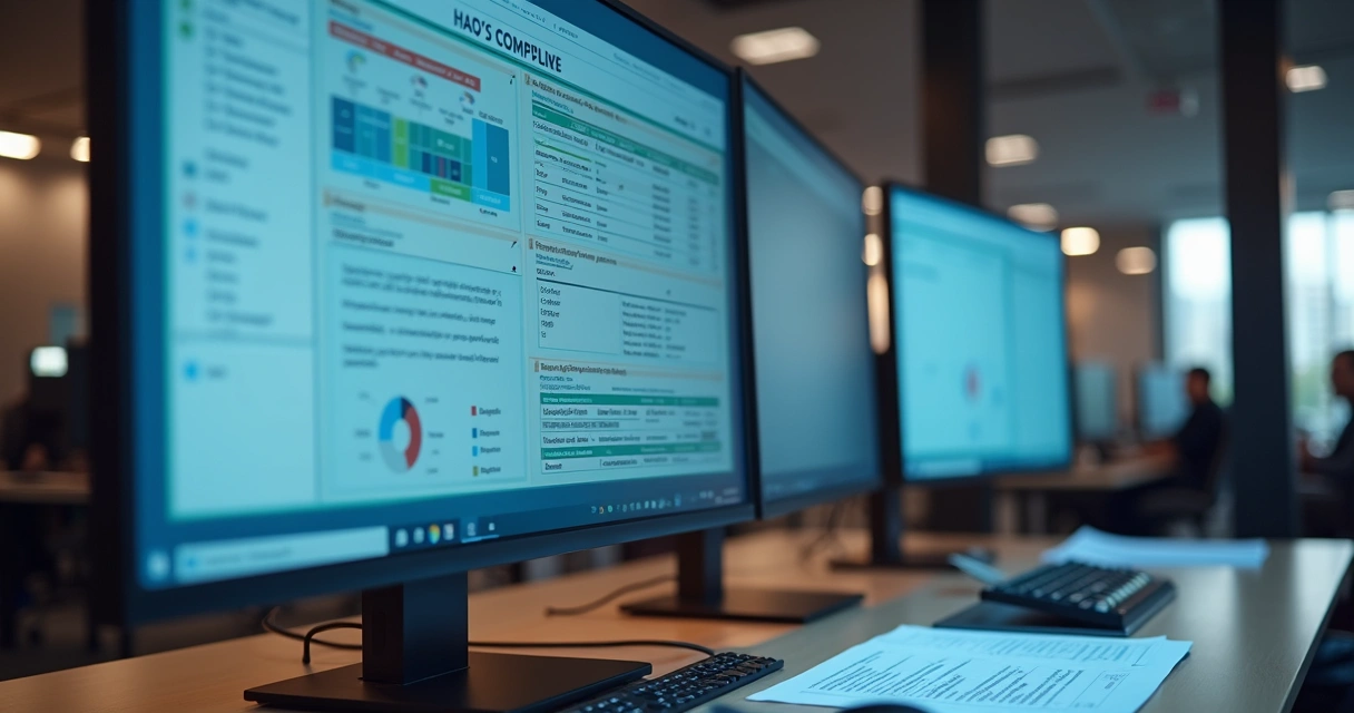 Painel de conformidade de NRs com alertas e indicadores 