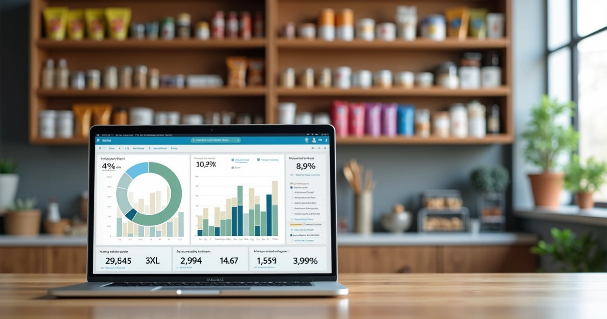 Painel de consumo em escritório corporativo 