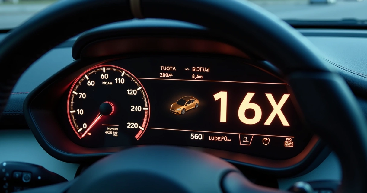 Painel digital mostrando valor do IPVA e calculadora 