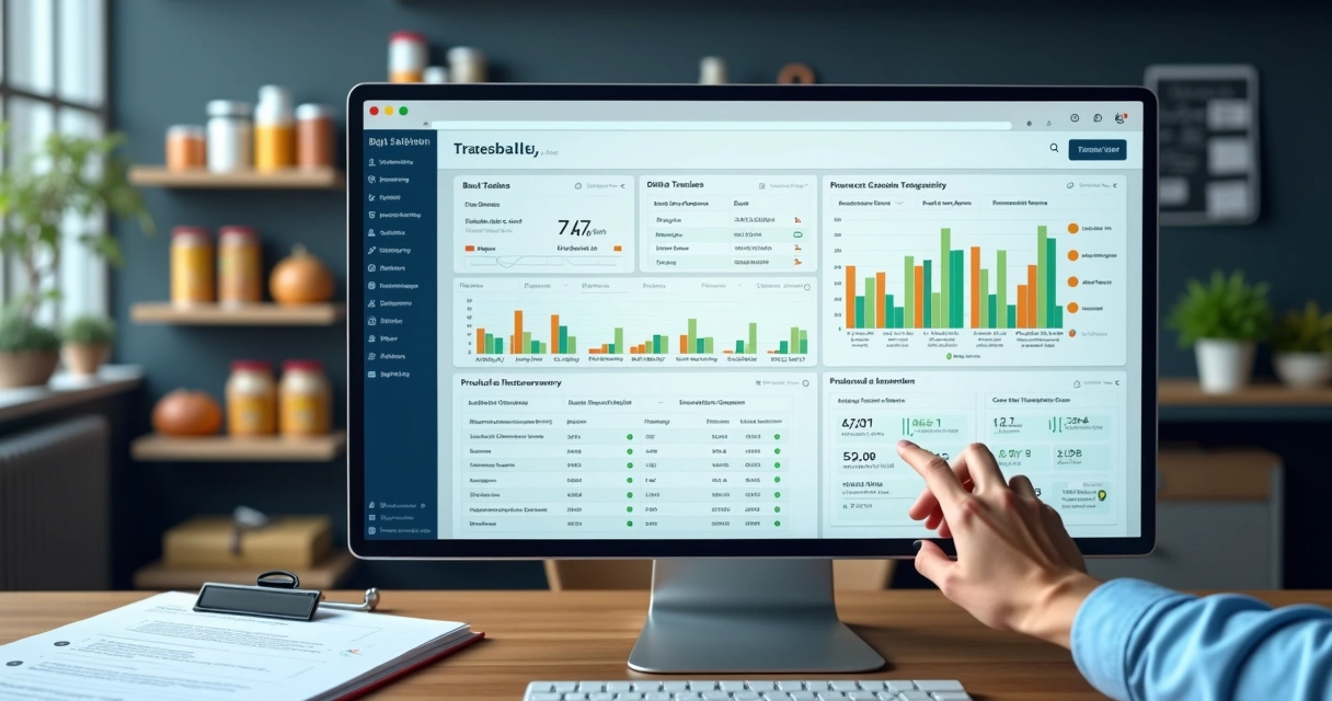Painel de controle de dados de segurança de alimentos 