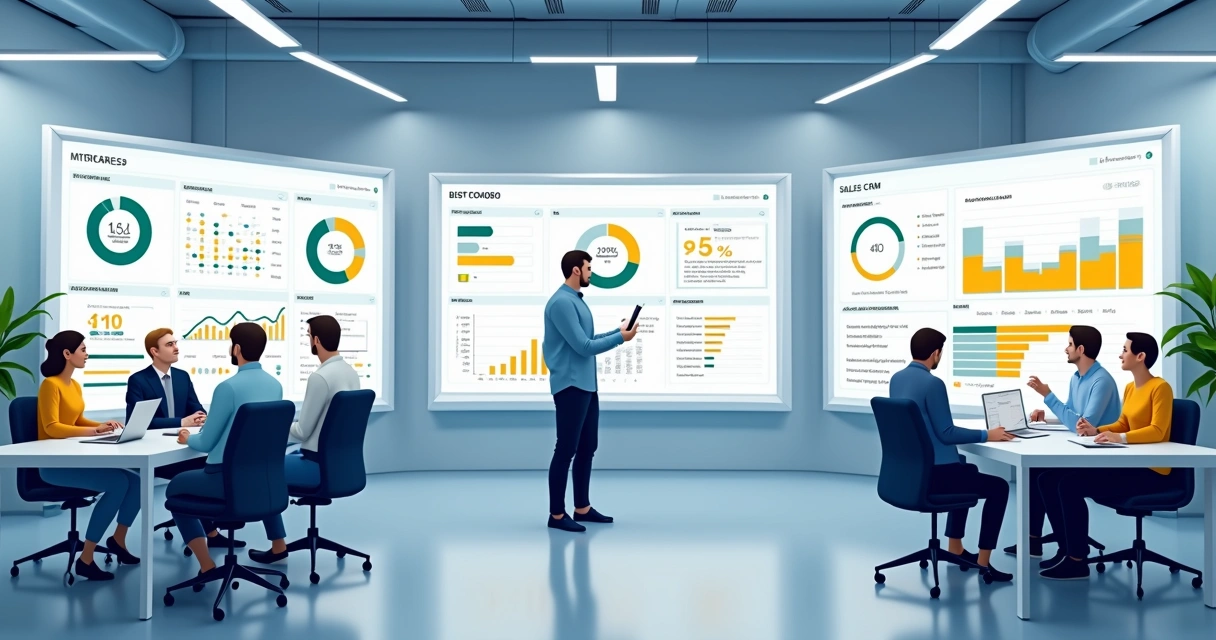 Painel de controle ERP ilustrando setores integrados 