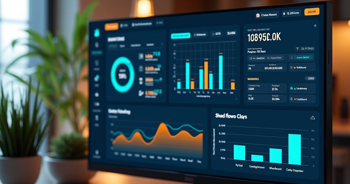 Dashboard de controle financeiro digital empresa 