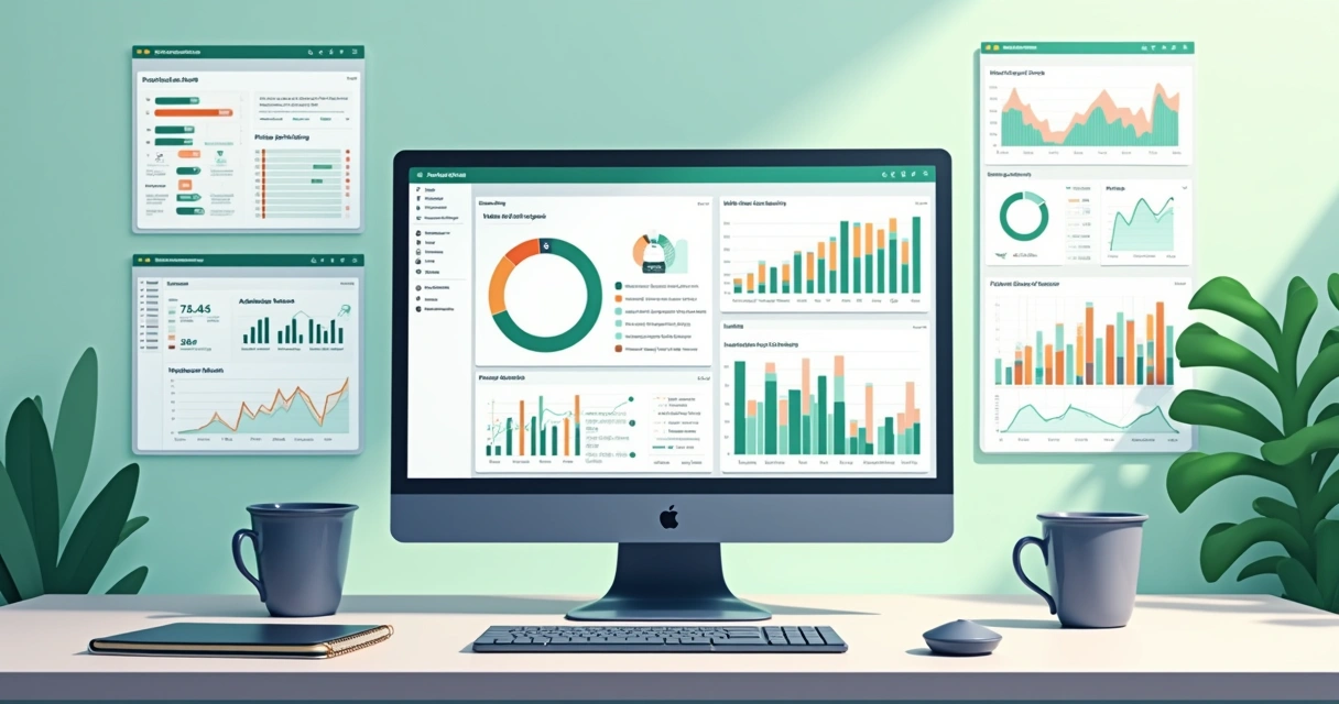 Painel de controle mostrando dados de múltiplos grupos de WhatsApp 
