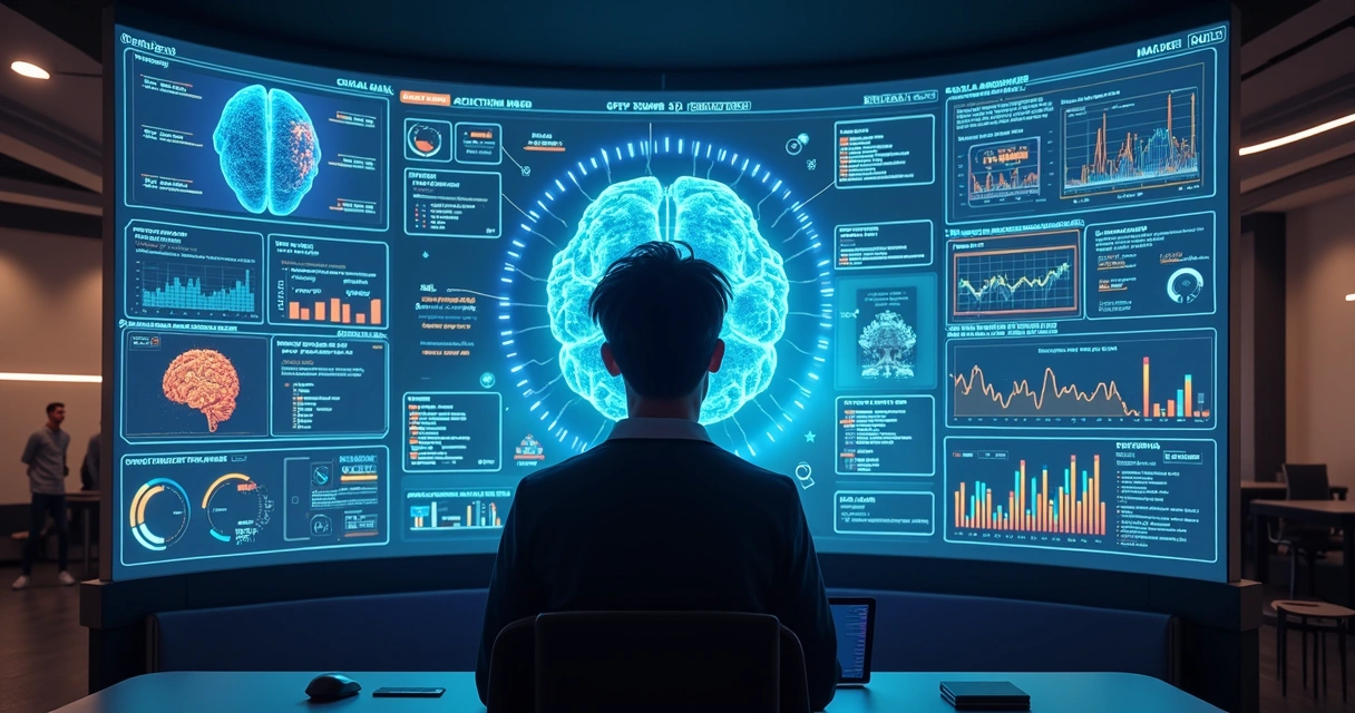 Painel de controle com múltiplos modelos de inteligência artificial