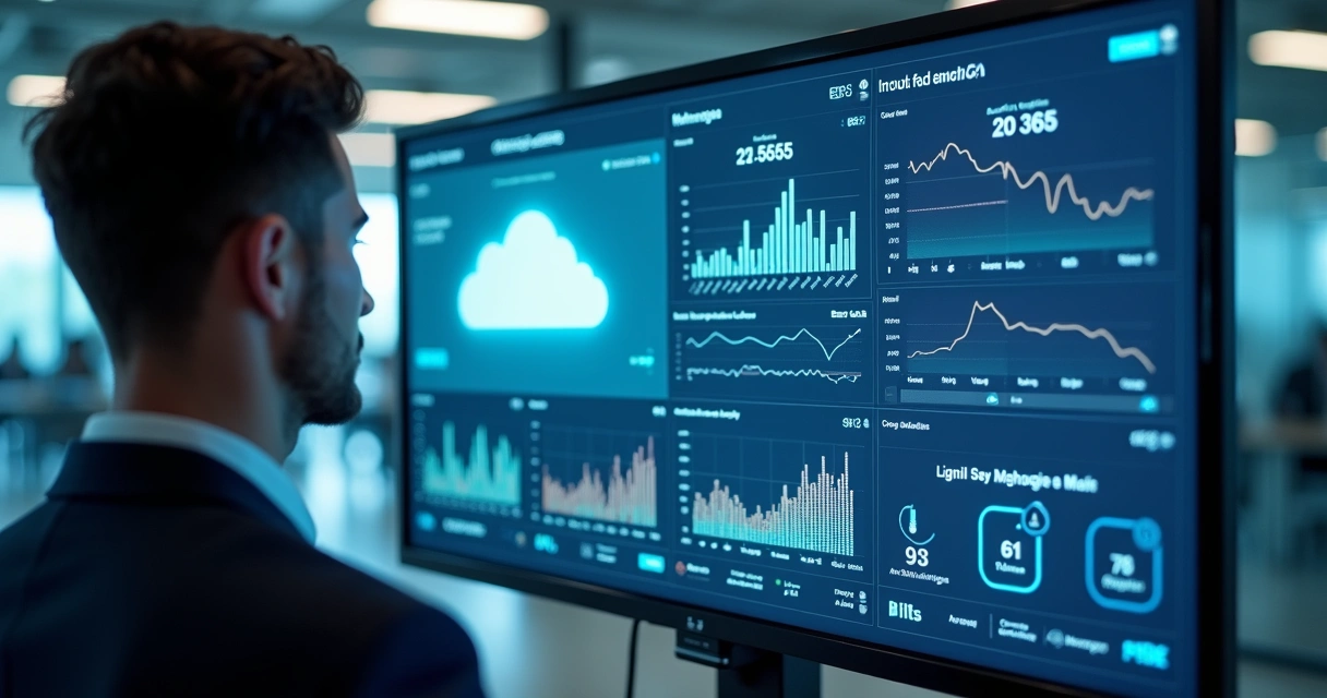 Painel de controle digital com automação em nuvem 