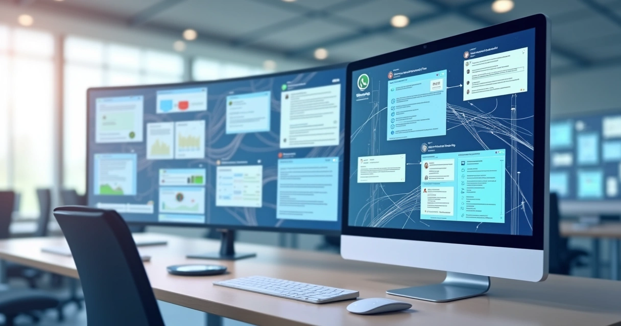 Painel de controle digital com múltiplos canais de atendimento integrados 