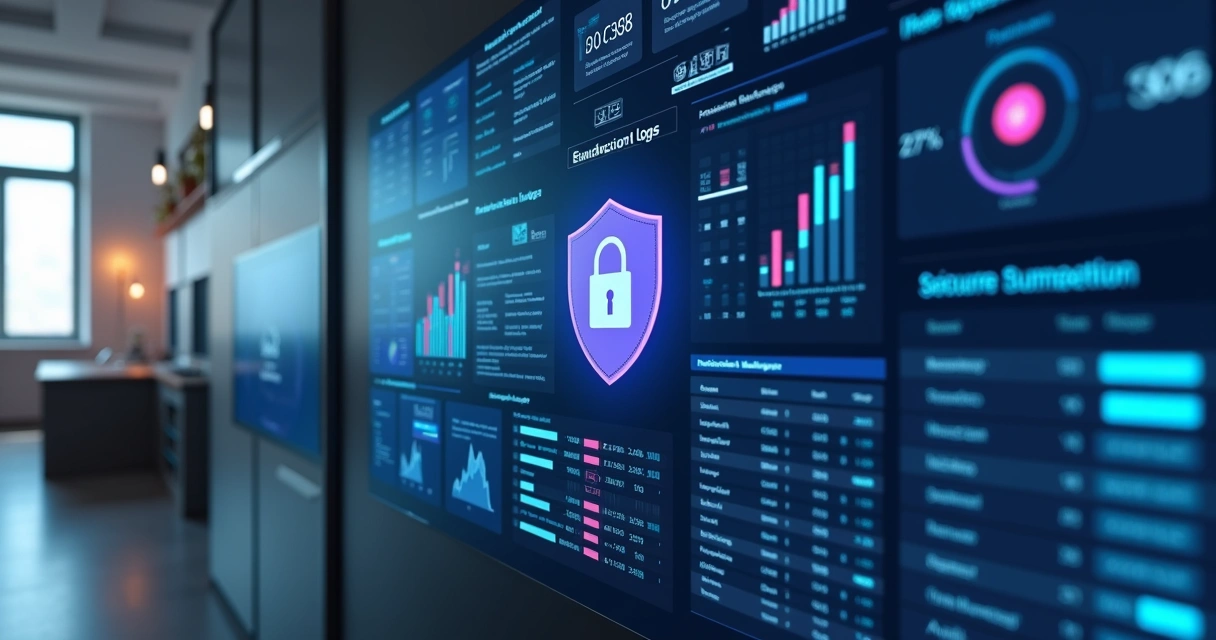 Painel de controle digital para pagamentos e segurança 