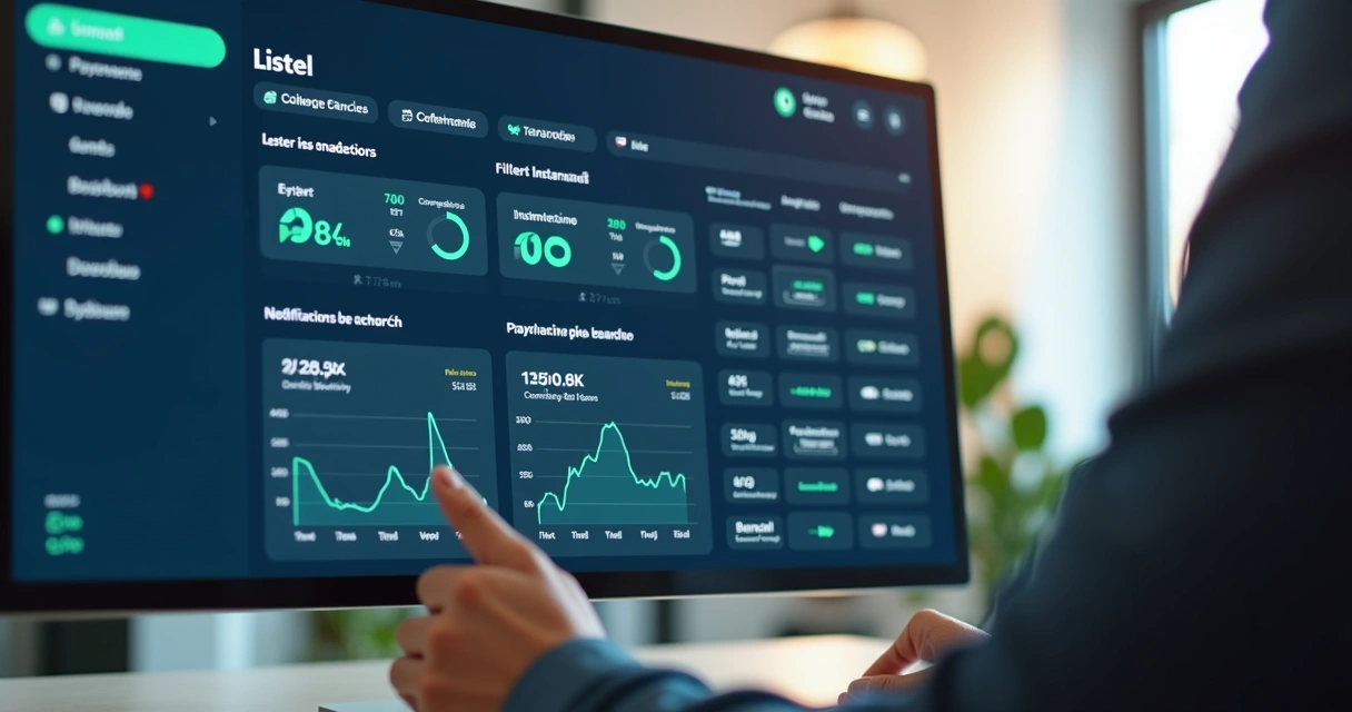 Painel de controle de pagamentos Pix em empresa 