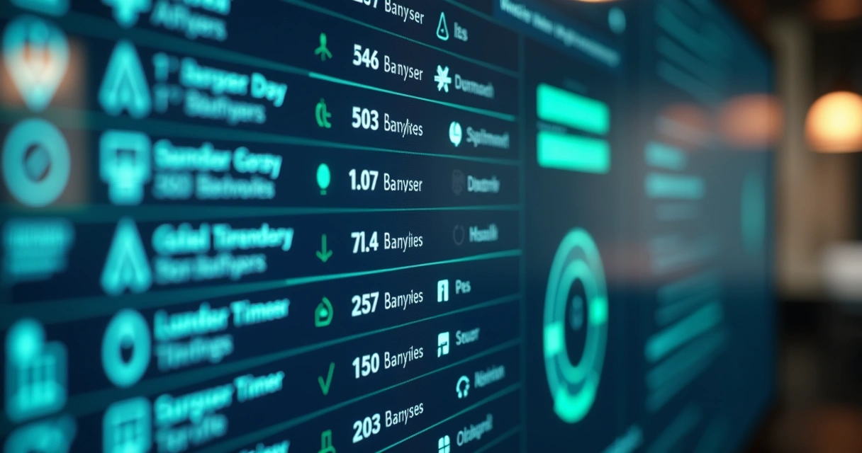 Painel com sistema de controle de ponto eletrônico remoto mostrando registros 