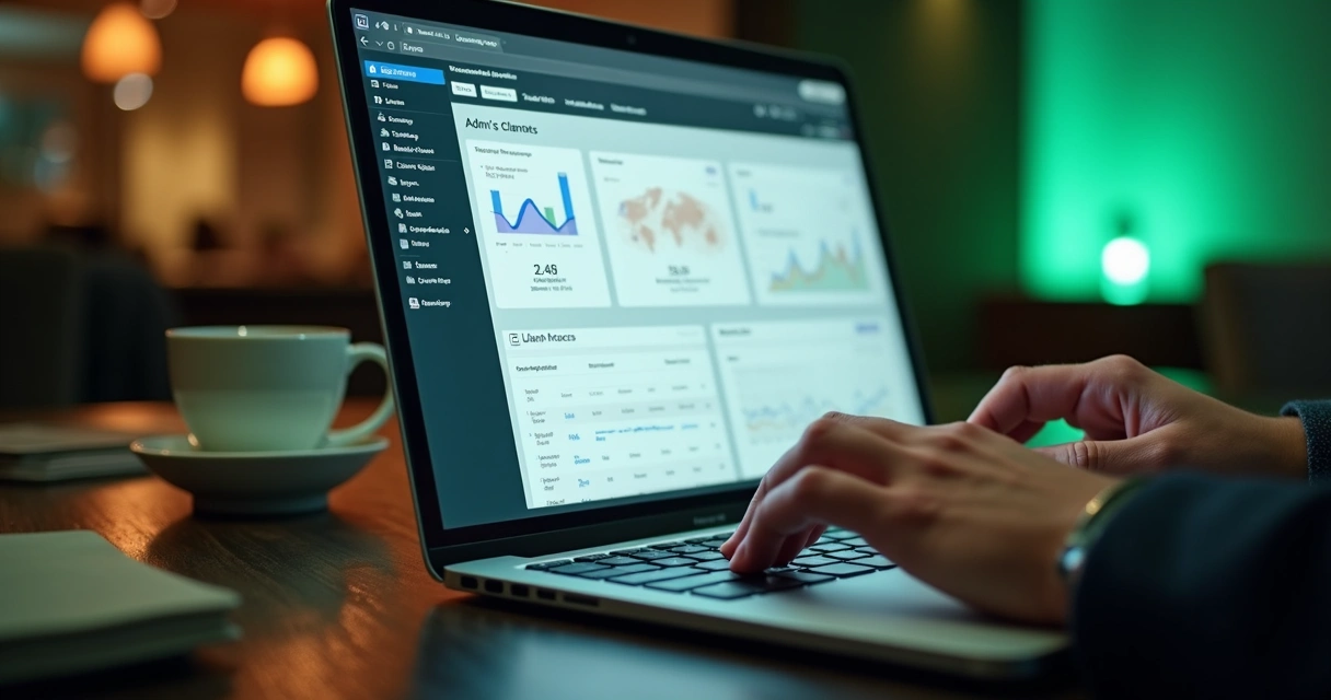 Painel de controle de site WordPress para o cliente acessar configurações 