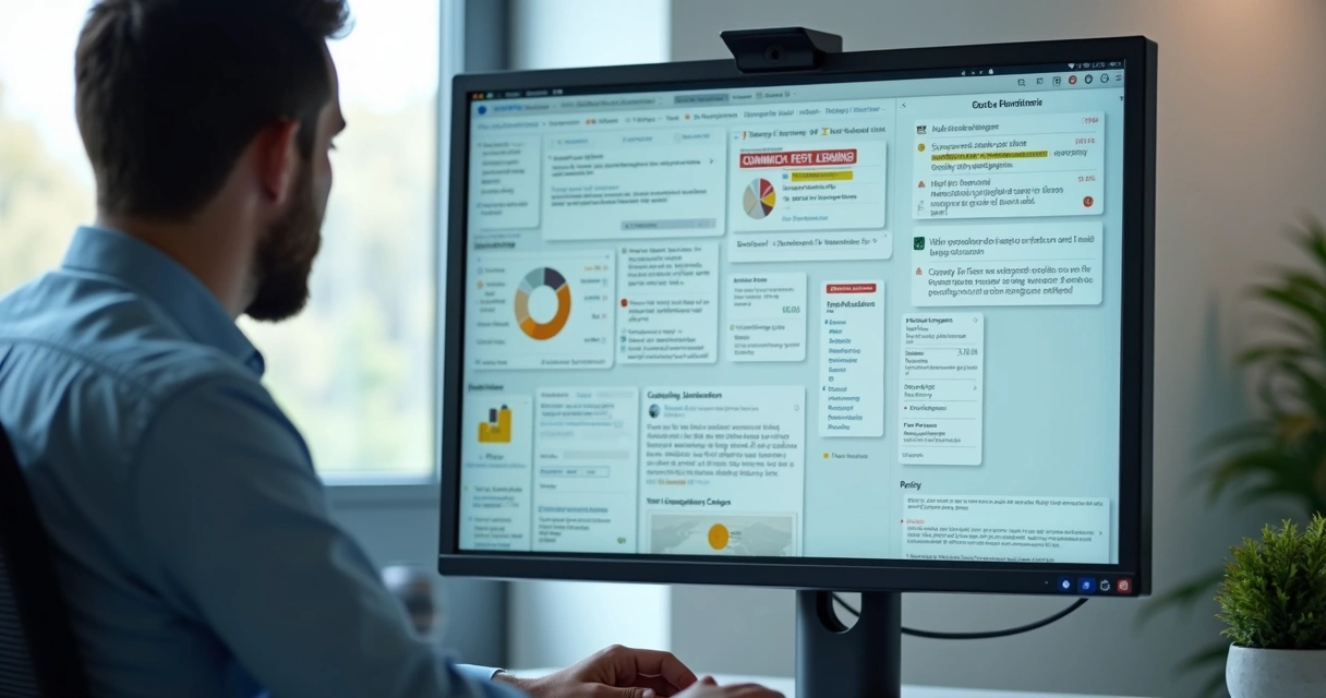 Painel com alertas de compliance em conversas comerciais 