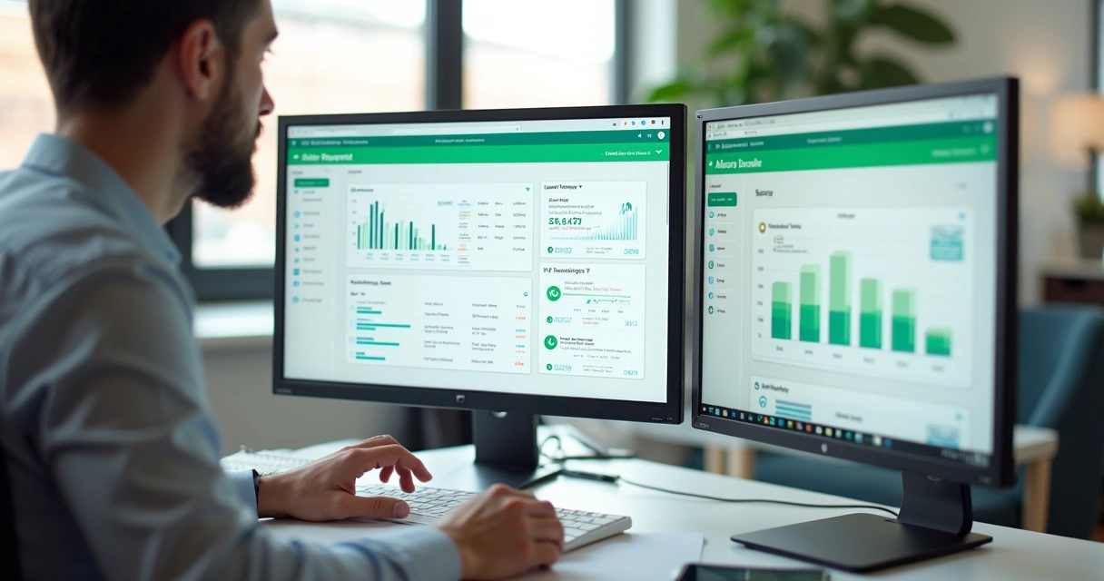 Painel com conversas comerciais e indicadores de acompanhamento 