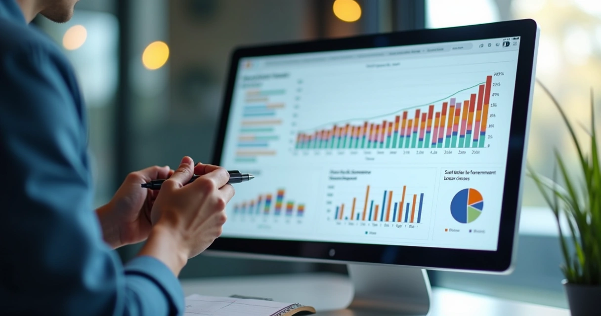 Painel digital de CRM com dados de vendas abertos 