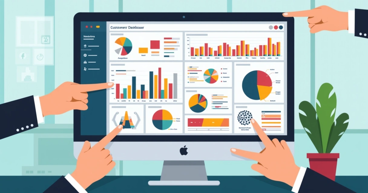 Painel de CRM exibindo indicadores de churn e comportamento do cliente 