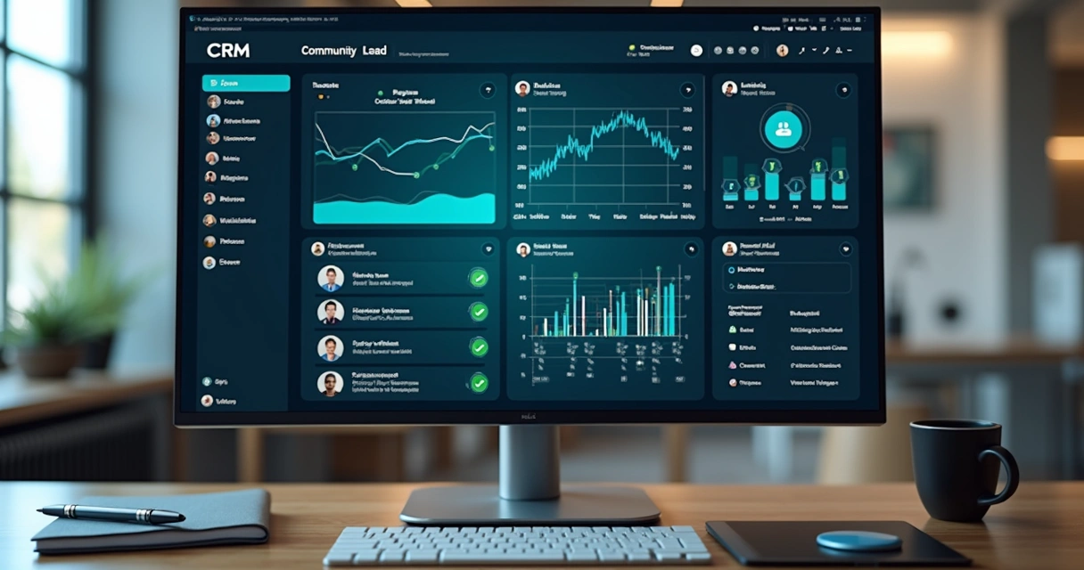 Painel com CRM e fluxo de leads integrado 