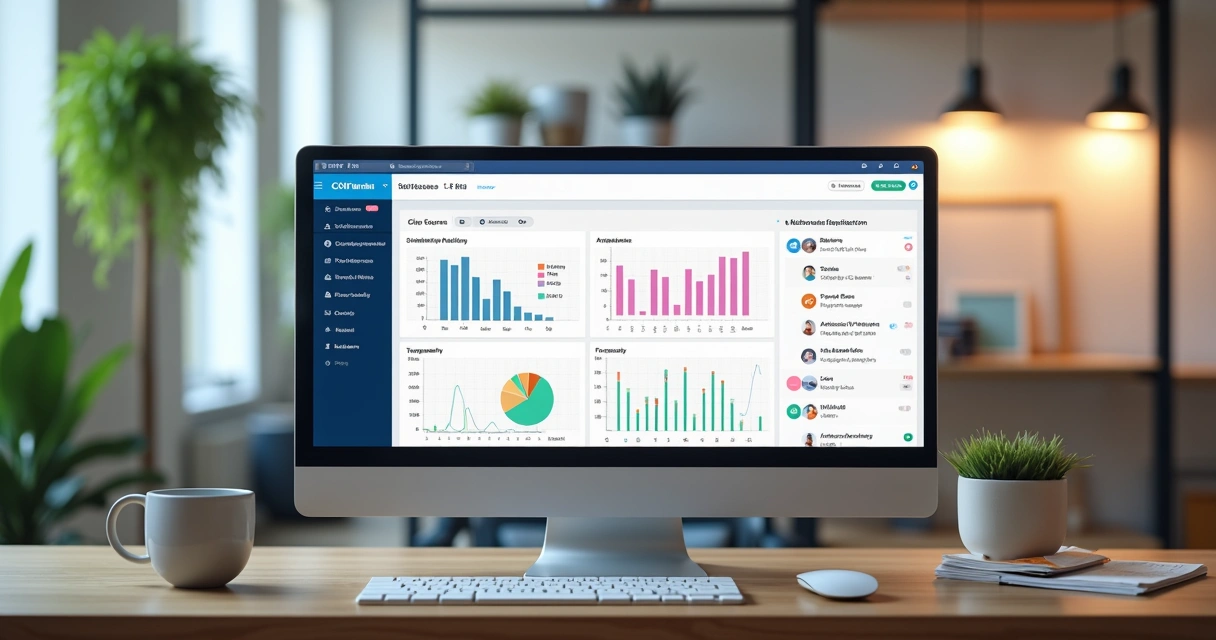 Painel de CRM mostrando diferentes fontes de leads 