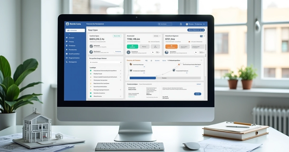 Painel de CRM imobiliário mostrando etapas de leads e automações 