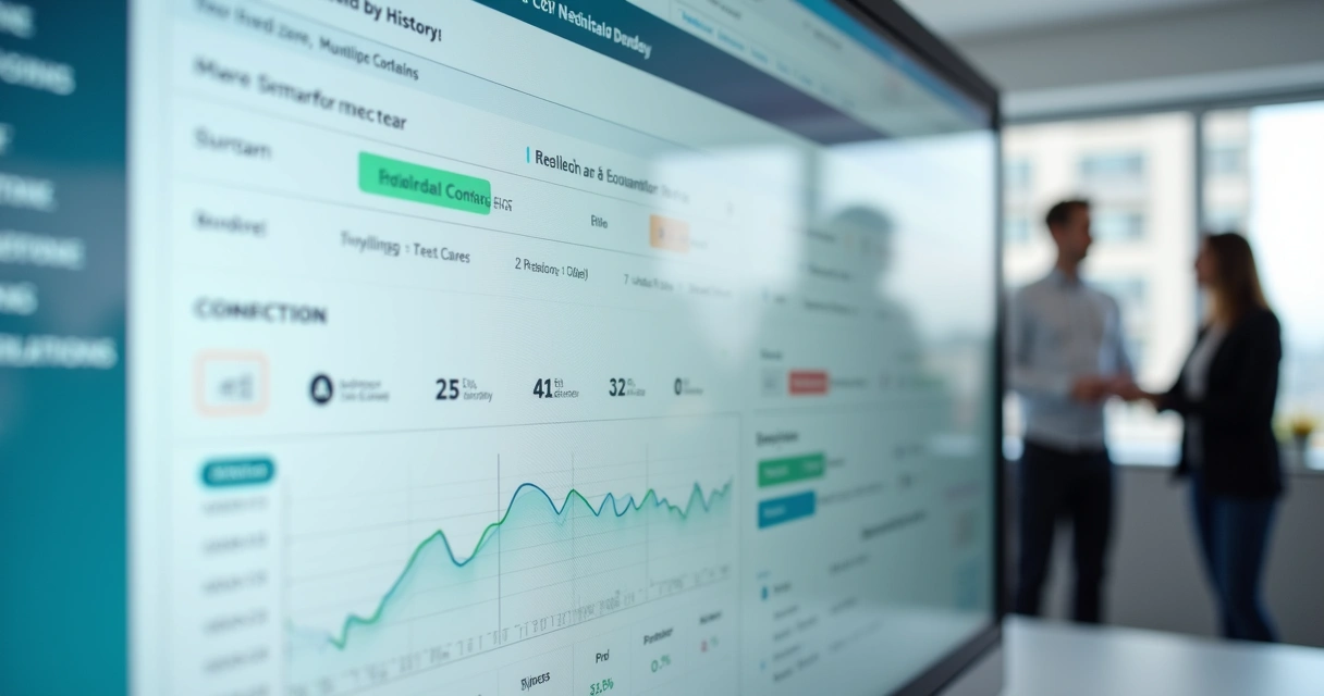 Painel CRM mostrando histórico de venda e registro de objeções 
