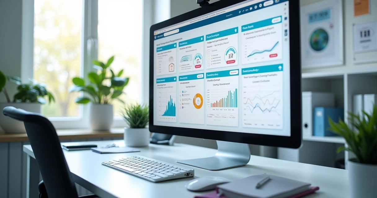 Painel de CRM com métricas de clínica odontológica