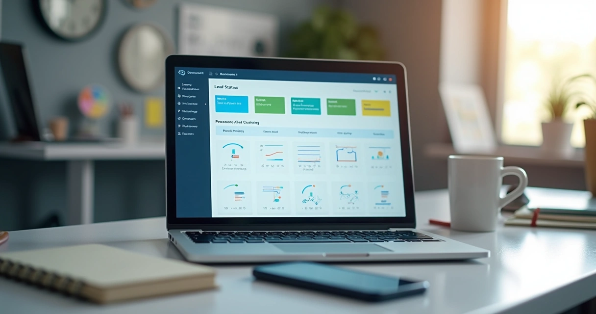 Painel de CRM com contatos segmentados para recuperação 