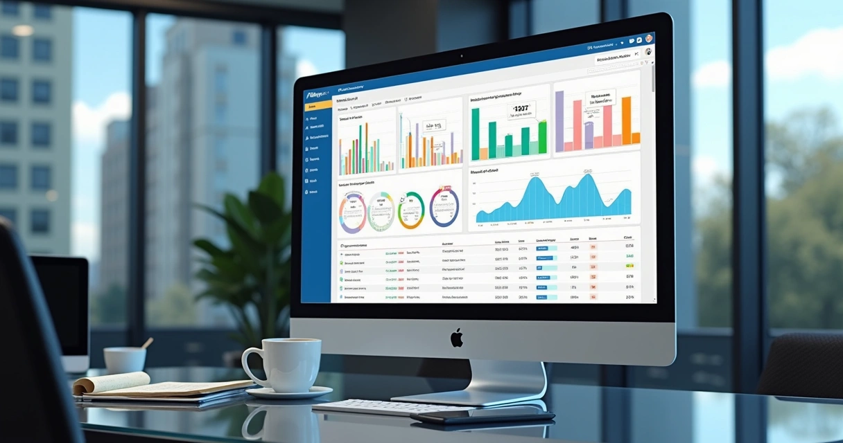 Painel de CRM mostrando funil de vendas completo na tela 