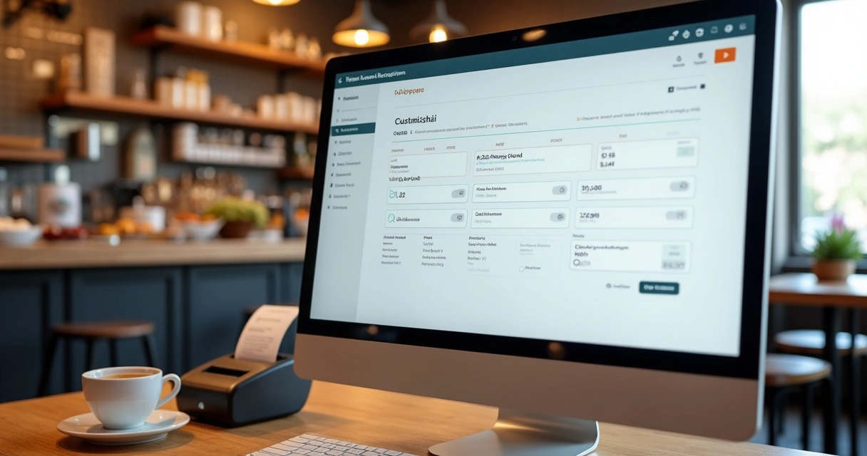 Painel de gestão com configuração de cupom em restaurante 