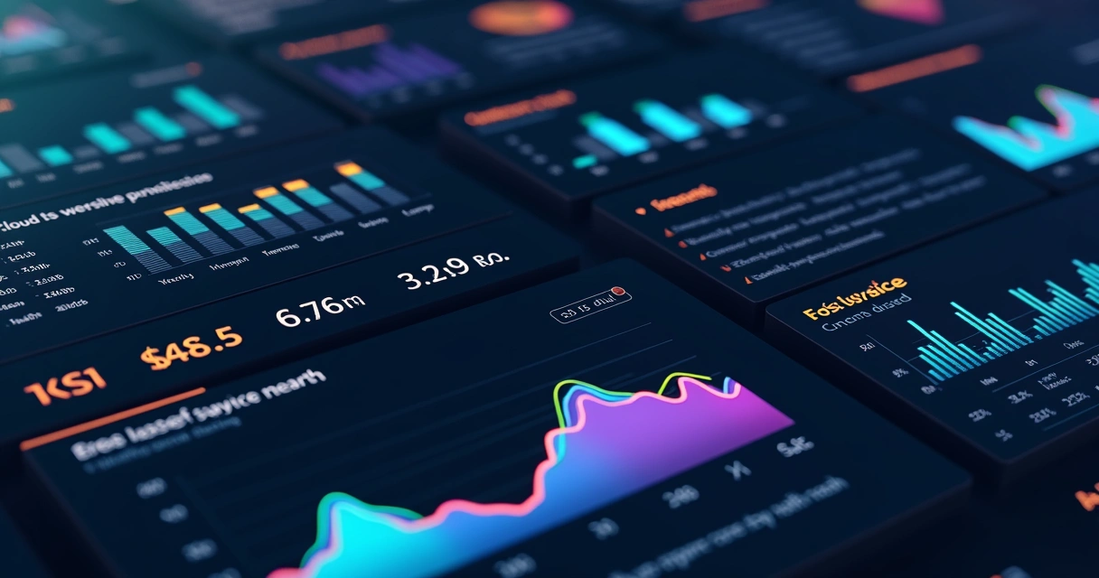 Dashboard de custos em nuvem exibindo gráficos e tendências 