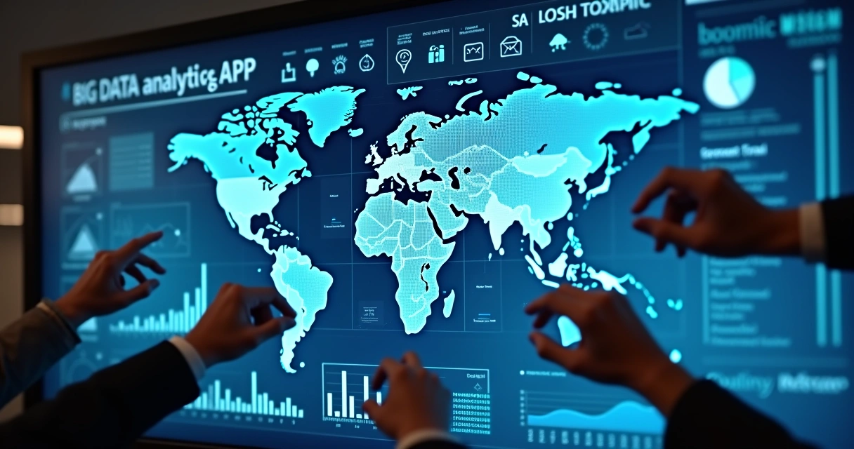 Tela digital com visualização de dados variados 