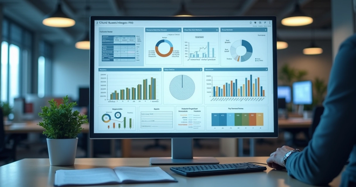 Painel corporativo com indicadores e integração de sistemas 