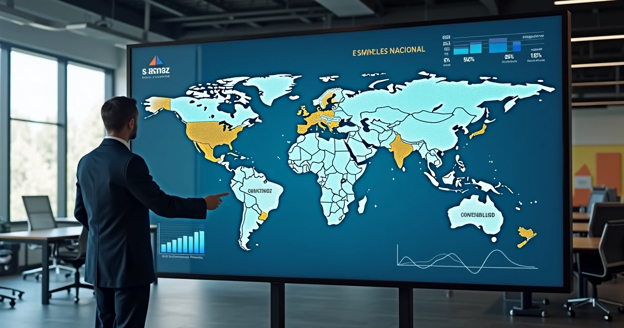 Painel digital mostrando estatísticas do Simples Nacional 