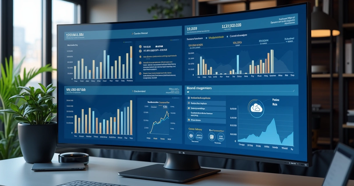 Painel digital mostra dados e estratégias de hedge com ativos digitais